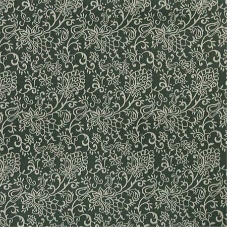 DESIGNER FABRICS 54 in. Wide Green- Contemporary Floral Jacquard Woven Upholstery Fabric B601